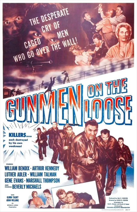 Framed Print : GUNMEN ON THE LOOSE, US poster, William Bendix (bottom center), 1955 Framed Print : GUNMEN ON THE LOOSE, US poster, William Bendix (bottom center), 1955