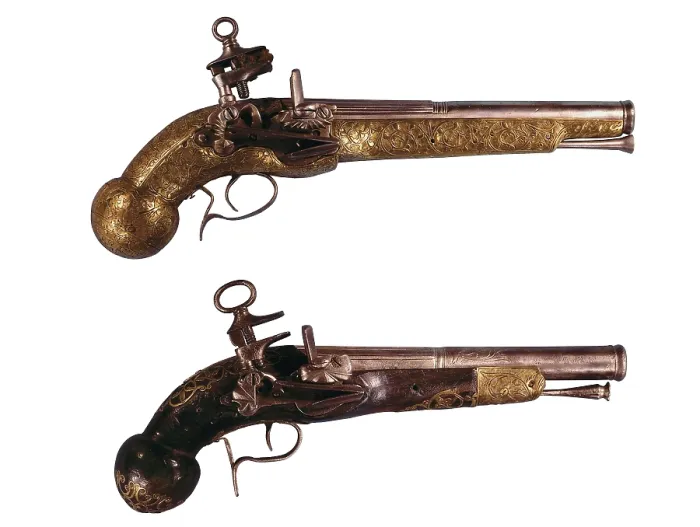 Framed Print : Guns (beg. 18th c.). SPAIN. Barcelona. Montjuic Castle Military Museum. AISA / Everett Collection**US SALES ONLY**