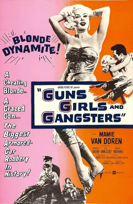 Framed Print : GUNS GIRLS, AND GANGSTERS, US poster, center: Mamie Van Doren, far right from left: Mamie Van Doren, Gerald Mohr, 1959 Framed Print : GUNS GIRLS, AND GANGSTERS, US poster, center: Mamie Van Doren, far right from left: Mamie Van Doren, Gerald Mohr, 1959