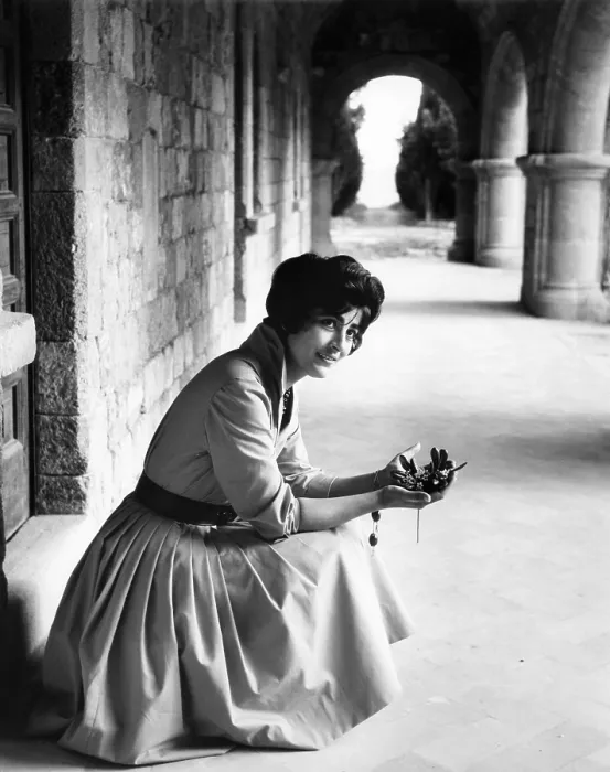 Framed Print : THE GUNS OF NAVARONE, Irene Papas, on location, 1961