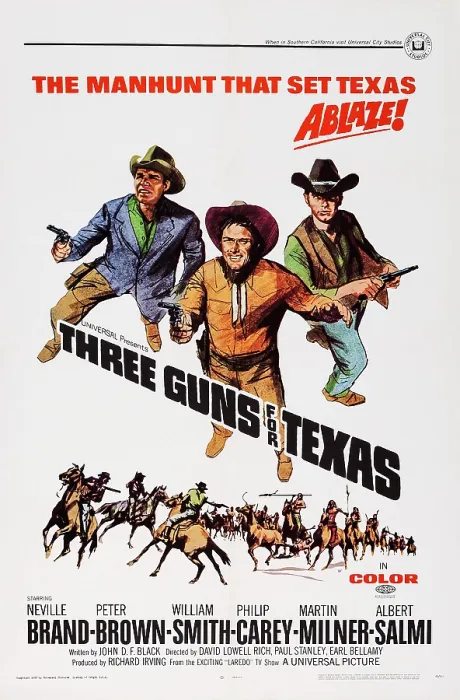 Framed Print : THREE GUNS FOR TEXAS, from left: Neville Brand, William Smith, Peter Brown, 1968 Framed Print : THREE GUNS FOR TEXAS, from left: Neville Brand, William Smith, Peter Brown, 1968
