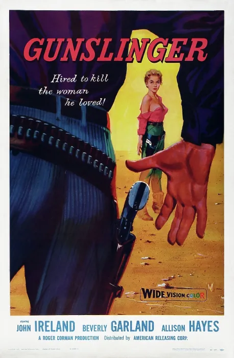 Framed Print : GUNSLINGER, US poster art, Beverly Garland (back), 1956 Framed Print : GUNSLINGER, US poster art, Beverly Garland (back), 1956