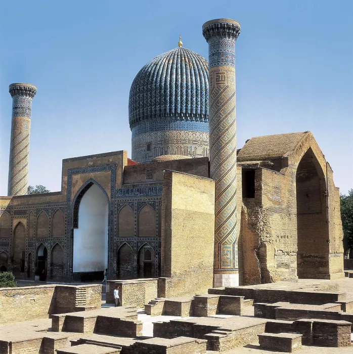 Framed Print : Gur-i Amir Complex. 1403. UZBEKISTAN. SAMARKAND. Samarkand. Gur-Emir Mausoleum and Timur's tomb. Islamic art. Architecture. AISA / Everett Collection**US SALES ONLY**