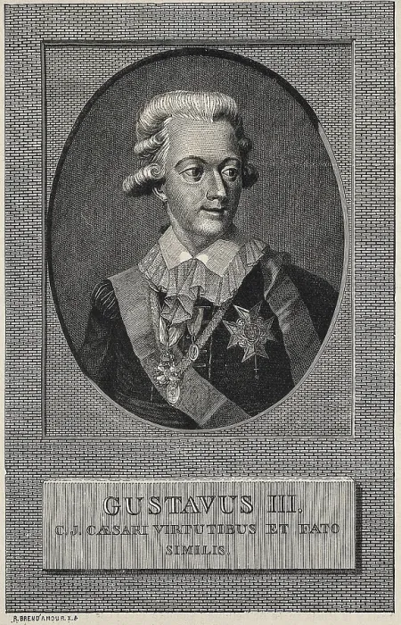 Framed Print : GUSTAV III (1746-1792). King of Sweden (1771-1792). Engraving by Charles-Etienne Gaucher (1741-1804). Etching. AISA / Everett Collection**US SALES ONLY**