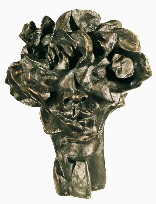 Framed Print : GUTFREUND, Otto (1889-1927). Viki's head. 1913. Cubism. Sculpture on bronze. CZECH Rep.. Prague. National Gallery in Prague. AISA / Everett Collection**US SALES ONLY**