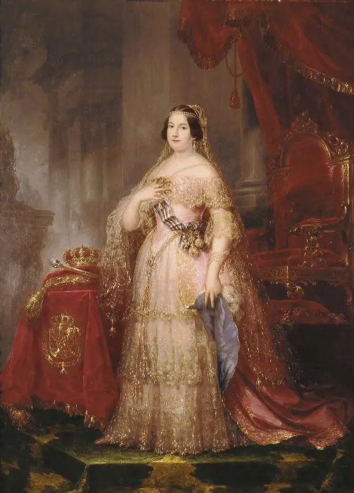 Framed Print : GUTIERREZ DE LA VEGA, Jos (1791-1865). Isabel II. 1849. Oil on canvas. SPAIN. Madrid. Romantic Museum. AISA / Everett Collection**US SALES ONLY**
