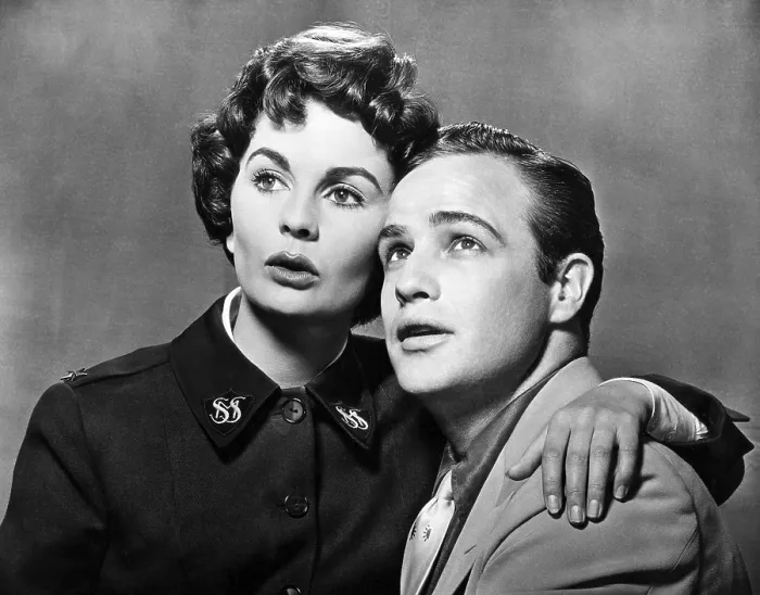 Framed Print : GUYS AND DOLLS, Jean Simmons, Marlon Brando, 1955