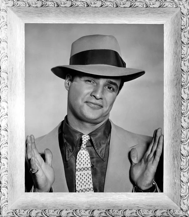 Framed Print : GUYS AND DOLLS, Marlon Brando, 1955