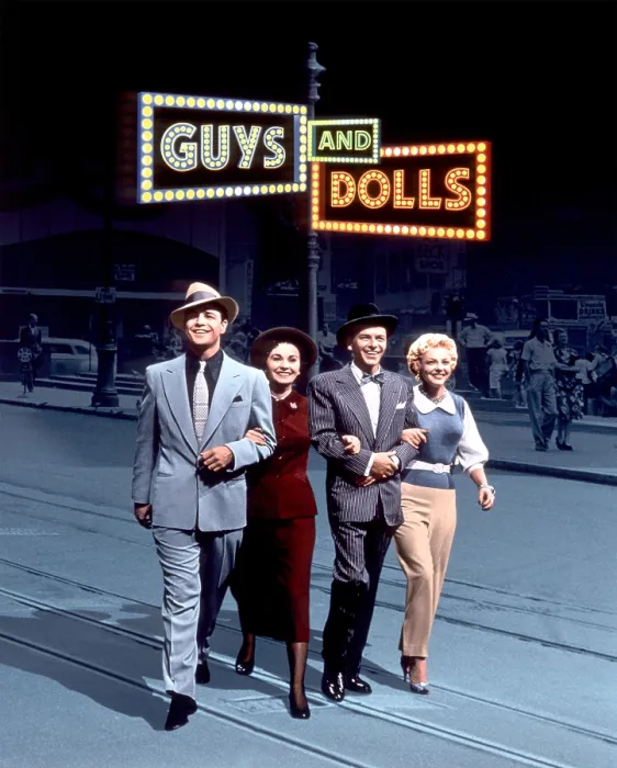 Framed Print : GUYS AND DOLLS, Marlon Brando, Jean Simmons, Frank Sinatra, Vivian Blaine, 1955 Framed Print : GUYS AND DOLLS, Marlon Brando, Jean Simmons, Frank Sinatra, Vivian Blaine, 1955