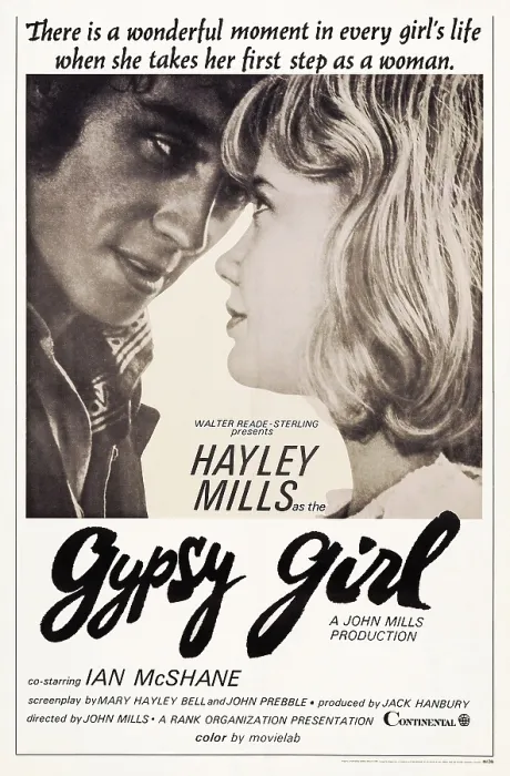 Framed Print : GYPSY GIRL, l-r: Ian McShane, Hayley Mills on poster art, 1965