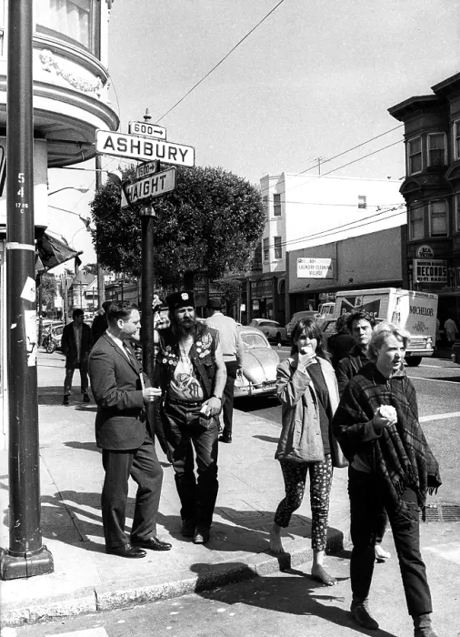 Framed Print : Haight-Ashbury, San Francisco, 1967. Hippies and flower children.. Courtesy: CSU Archives  /  Everett Collection