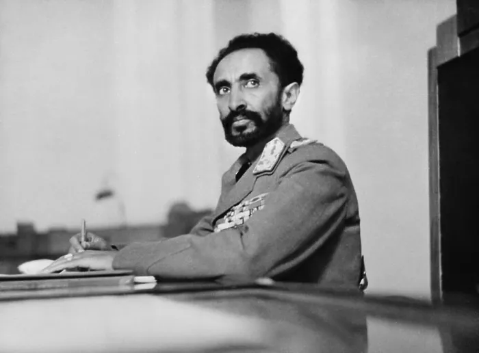 Framed Print : Haile Selassie, Emperor of Ethiopia, back at the palace in Addis Ababa, 1942