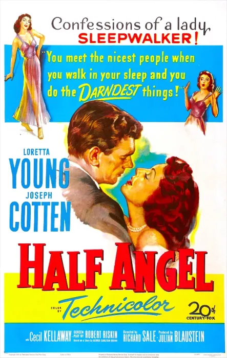 Framed Print : HALF ANGEL, Joseph Cotten, Loretta Young, 1951, TM and copyright 20th Century-Fox Film Corp. All Rights Reserved / Courtesy: Everett Collection Framed Print : HALF ANGEL, Joseph Cotten, Loretta Young, 1951, TM and copyright 20th Century-Fox Film Corp. All Rights Reserved / Courtesy: Everett Collection