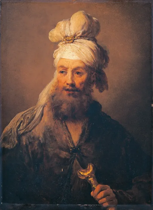 Framed Print : Half Bust of a Bearded Man with Turban, by Christian Wilhelm Ernest Dietrich, 18th Century, oil on panel, 38 x 29 cm - Italy, Lombardy, Milan, Castello Sforzesco Framed Print : Half Bust of a Bearded Man with Turban, by Christian Wilhelm Ernest Dietrich, 18th Century, oil on panel, 38 x 29 cm - Italy, Lombardy, Milan, Castello Sforzesco