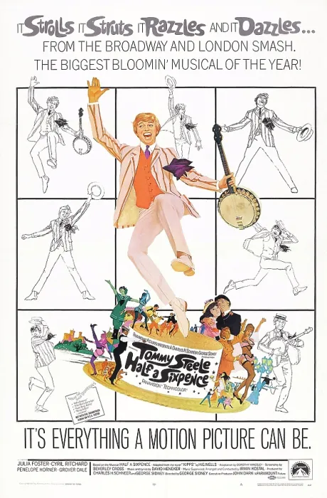 Framed Print : HALF A SIXPENCE, US poster art, Tommy Steele, 1967 Framed Print : HALF A SIXPENCE, US poster art, Tommy Steele, 1967