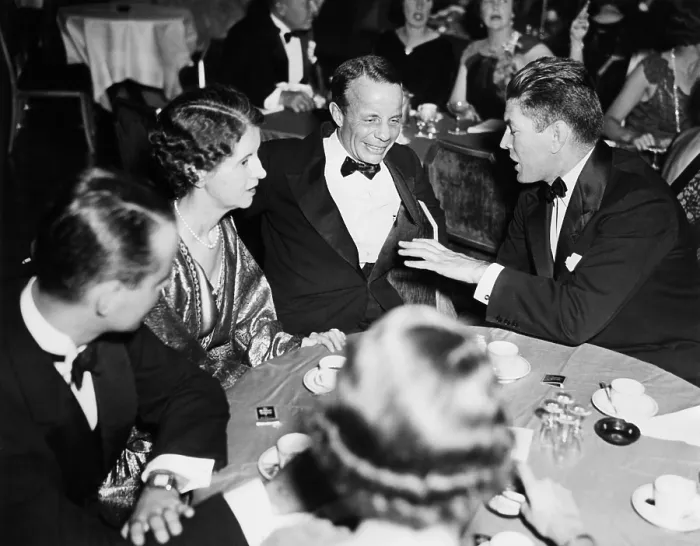 Framed Print : Halloween Supper, Dance, and Scavenger Hunt at the Waldorf Astoria Hotel, NYC. R-L: Mrs. Theodore Roosevelt, Col. Theodore Roosevelt, and Gene Tunney. Oct. 31, 1933