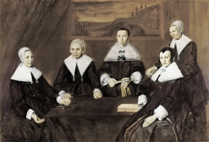 Framed Print : HALS, Frans (1580-1666). Regentesses of the Old Men's Alms House. 1664. Baroque art. Oil on canvas. NETHERLANDS. Haarlem. Frans Hals Museum