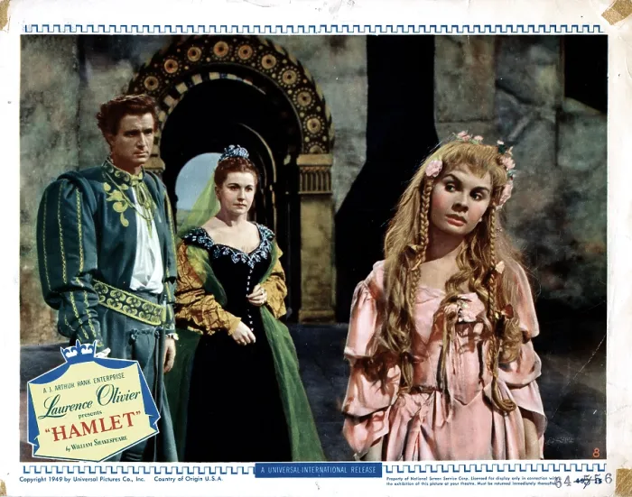 Framed Print : HAMLET, from left, Norman Wooland, Eileen Herlie, Jean Simmons, 1948 Framed Print : HAMLET, from left, Norman Wooland, Eileen Herlie, Jean Simmons, 1948