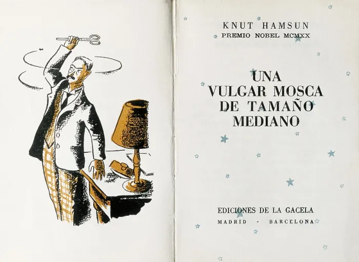 Framed Print : HAMSUNKnut (1859-1952). Norwegian writerNobel Prize in 1920. 'Just and ordinary fly of average size'. Cover. AISA / Everett Collection (30582)**US SALES ONLY**