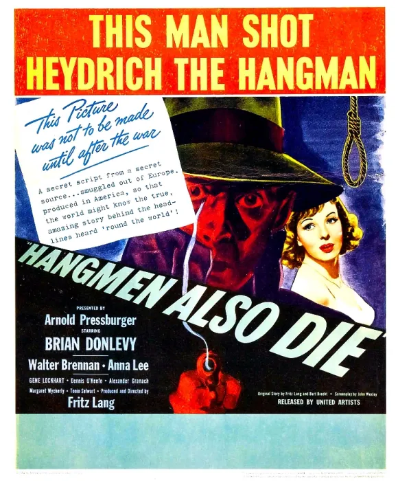 Framed Print : HANGMEN ALSO DIE, US poster, from left: Brian Donlevy, Anna Lee, 1943 Framed Print : HANGMEN ALSO DIE, US poster, from left: Brian Donlevy, Anna Lee, 1943
