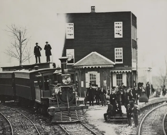 Framed Print : Hanover Junction, where President Lincoln changed trains en route to deliver the 1863 Gettysburg Address, on Nov. 19, 1863 Framed Print : Hanover Junction, where President Lincoln changed trains en route to deliver the 1863 Gettysburg Address, on Nov. 19, 1863