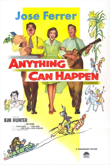 Framed Print : ANYTHING CAN HAPPEN, US poster, from left: Kurt Kasznar, Kim Hunter, Jose Ferrer, 1952 Framed Print : ANYTHING CAN HAPPEN, US poster, from left: Kurt Kasznar, Kim Hunter, Jose Ferrer, 1952