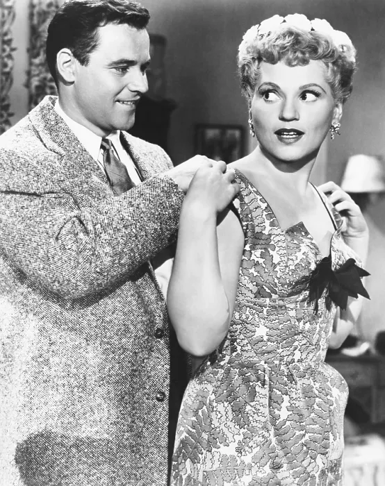 Framed Print : IT SHOULD HAPPEN TO YOU, from left: Jack Lemmon, Judy Holliday, 1954 Framed Print : IT SHOULD HAPPEN TO YOU, from left: Jack Lemmon, Judy Holliday, 1954