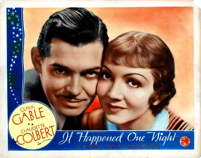 Framed Print : IT HAPPENED ONE NIGHT, from left, Clark Gable, Claudette Colbert, 1934 Framed Print : IT HAPPENED ONE NIGHT, from left, Clark Gable, Claudette Colbert, 1934