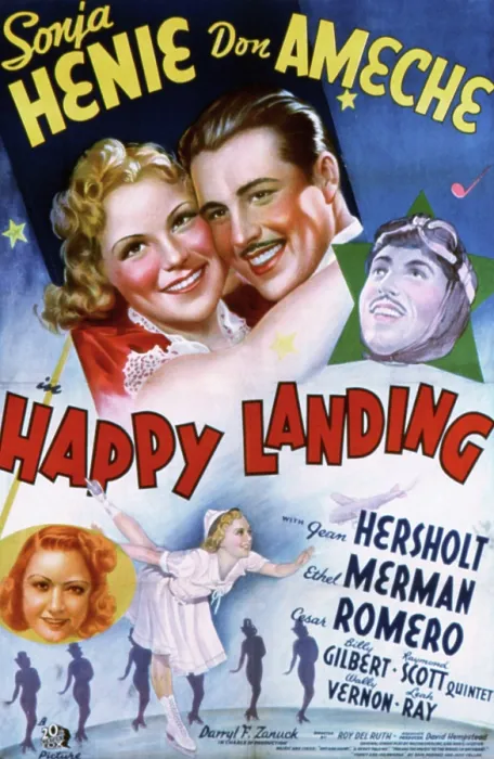 Framed Print : HAPPY LANDING, Sonja Henie, Don Ameche, 1938, (c) 20th Century Fox, TM & Copyright / Courtesy: Everett Collection Framed Print : HAPPY LANDING, Sonja Henie, Don Ameche, 1938, (c) 20th Century Fox, TM & Copyright / Courtesy: Everett Collection