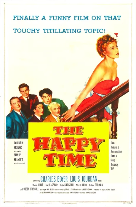 Framed Print : THE HAPPY TIME, US poster, Linda Christian (right), 1952 Framed Print : THE HAPPY TIME, US poster, Linda Christian (right), 1952