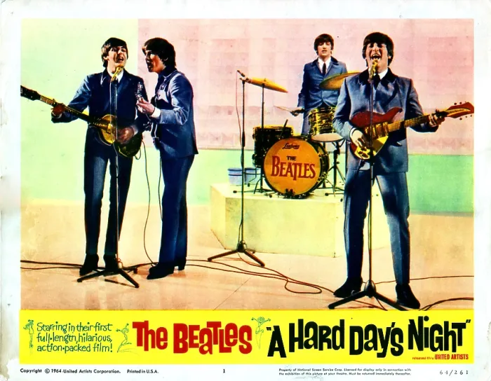 Framed Print : A HARD DAYS NIGHT, Paul McCartney, George Harrison, Ringo Starr, John lennon, 1964