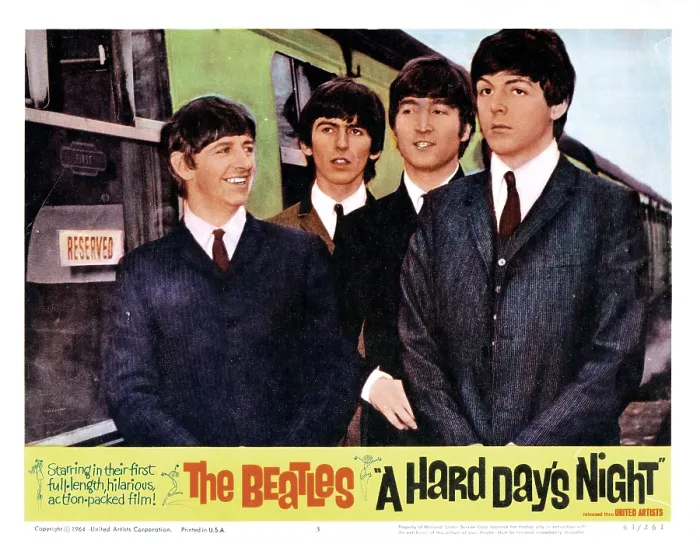 Framed Print : A HARD DAYS NIGHT, Ringo Starr, George Harrison, John lennon, Paul McCartney 1964
