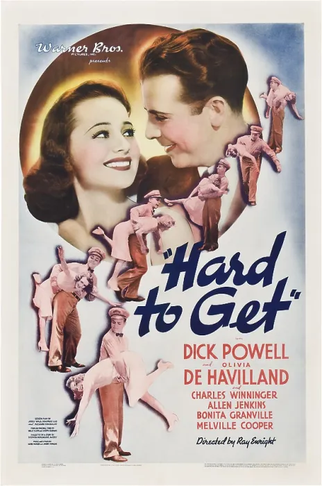 Framed Print : HARD TO GET, from left: Olivia de Havilland, Dick Powell, 1938