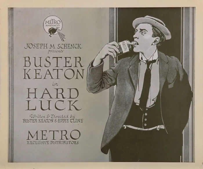 Framed Print : HARD LUCK, Buster Keaton, title card, 1921