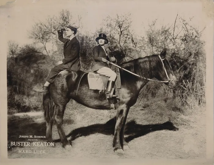 Framed Print : HARD LUCK, lobbycard, from left: Buster Keaton, Virginia Fox, 1921