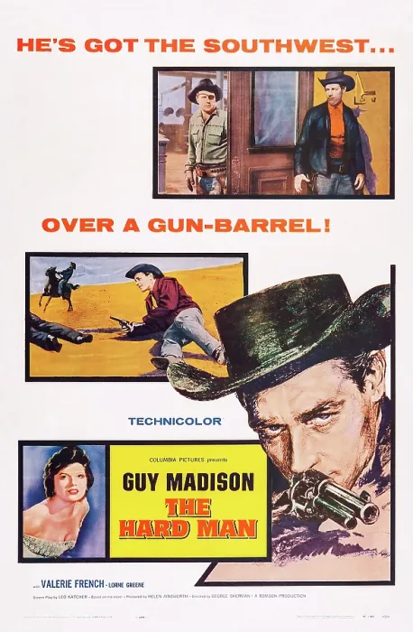 Framed Print : THE HARD MAN, US poster art, bottom, from left: Valerie French, Guy Madison, 1957
