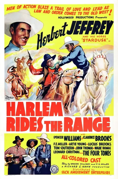 Framed Print : HARLEM RIDES THE RANGE, Herb Jeffries, Lucius Brooks, Clarence Brooks, 1939