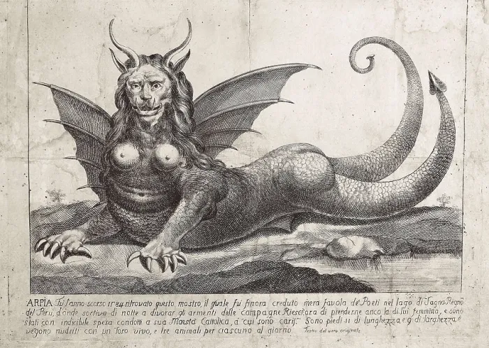 Framed Print : Harpy. Found in Peru in 17th c. according to the text. AISA / Everett Collection**US SALES ONLY** Framed Print : Harpy. Found in Peru in 17th c. according to the text. AISA / Everett Collection**US SALES ONLY**