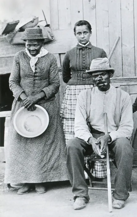 Framed Print : Harriet Tubman, African American abolitionist, with her husband Nelson Davis, and adopted daughter Gertie in 1887 at Tubmans home in Auburn, New York (BSLOC_2019_5_140) Framed Print : Harriet Tubman, African American abolitionist, with her husband Nelson Davis, and adopted daughter Gertie in 1887 at Tubmans home in Auburn, New York (BSLOC_2019_5_140)