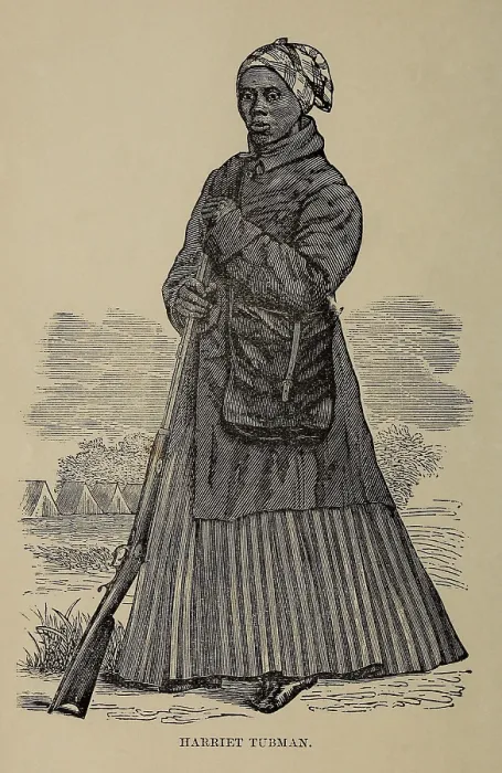 Framed Print : Harriett Tubman, depicted as a scout and spy with the Union Army during the Civil War Framed Print : Harriett Tubman, depicted as a scout and spy with the Union Army during the Civil War