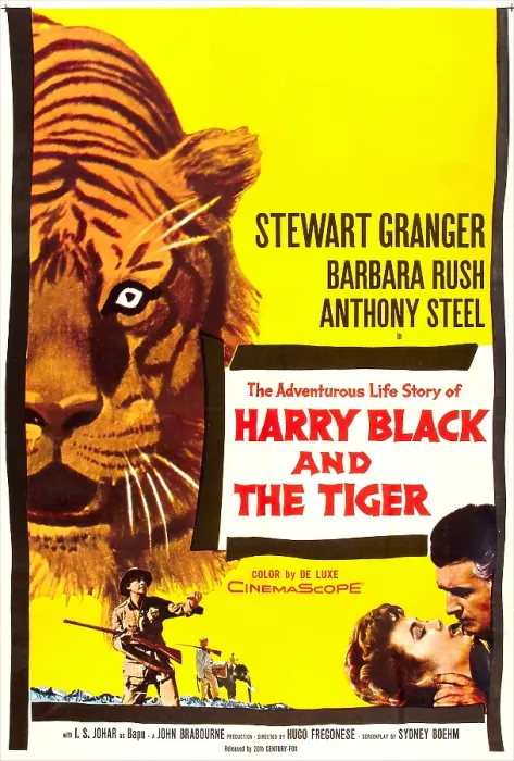 Framed Print : HARRY BLACK AND THE TIGER, (aka Harry Black), US poster, bottom right: Barbara Rush, Stewart Granger, 1958, TM & Copyright 20th Century Fox Film Corp. / courtesy Everett Collection Framed Print : HARRY BLACK AND THE TIGER, (aka Harry Black), US poster, bottom right: Barbara Rush, Stewart Granger, 1958, TM & Copyright 20th Century Fox Film Corp. / courtesy Everett Collection