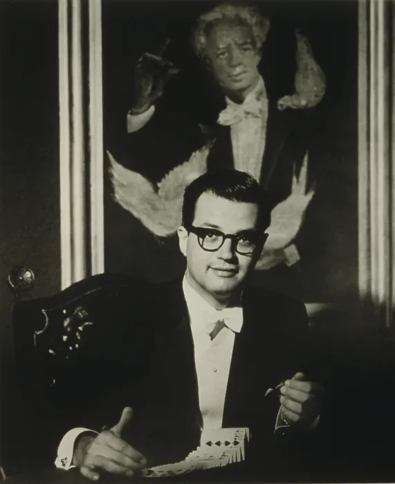 Framed Print : Harry Blackstone, Jr. (1934-1997) American stage magician, author, and television performer with a deck of cards