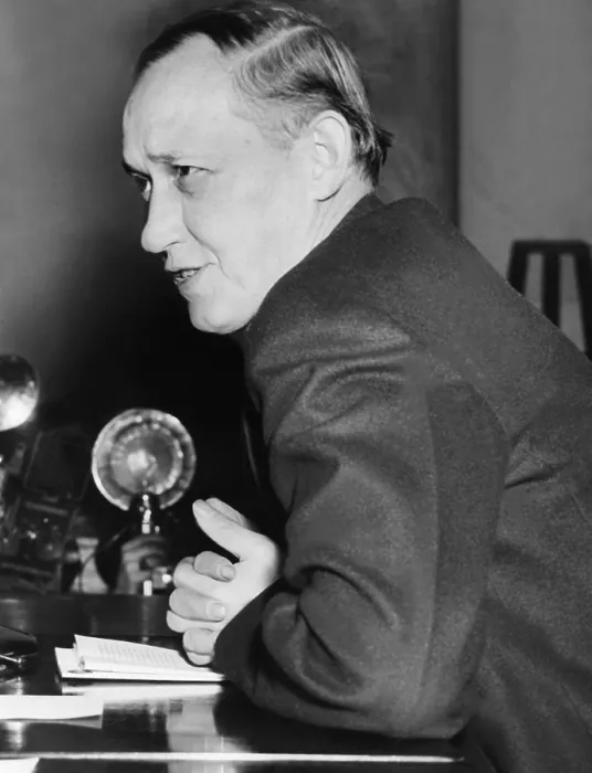 Framed Print : Harry Hopkins testified to the Senate Commerce Committee on Jan. 11, 1939. FDR's nominee for Sec