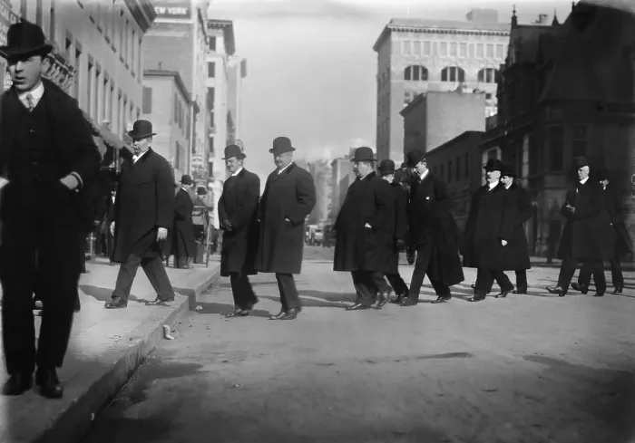 Framed Print : Harry Thaw murder trial jury in New York. Thaw had two trials for Stanford White's murder