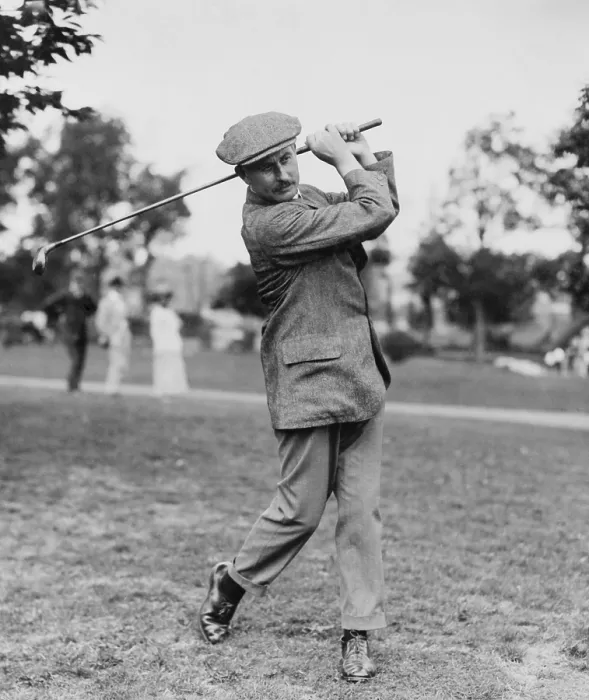 Framed Print : Harry Vardon, British golfer probably during the 1913 U.S. Open, where he finished second