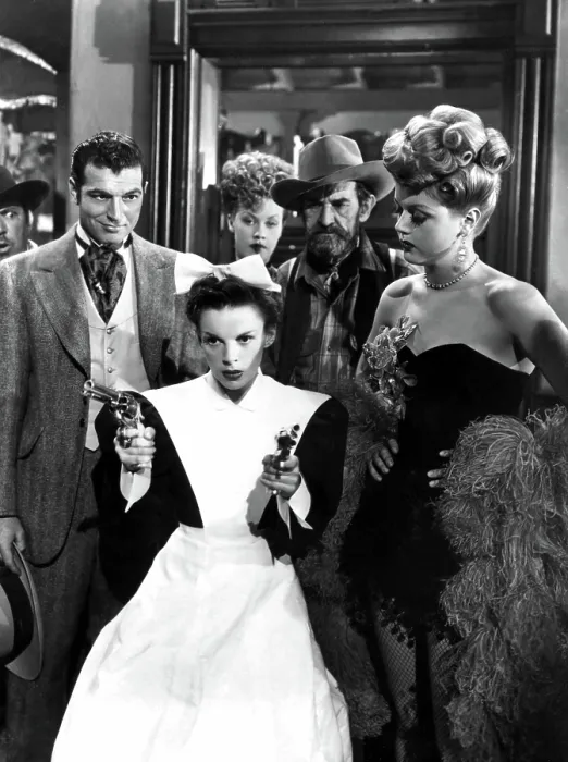 Framed Print : THE HARVEY GIRLS, Stephen McNally, Judy Garland, Angela Lansbury, 1946, guns Framed Print : THE HARVEY GIRLS, Stephen McNally, Judy Garland, Angela Lansbury, 1946, guns