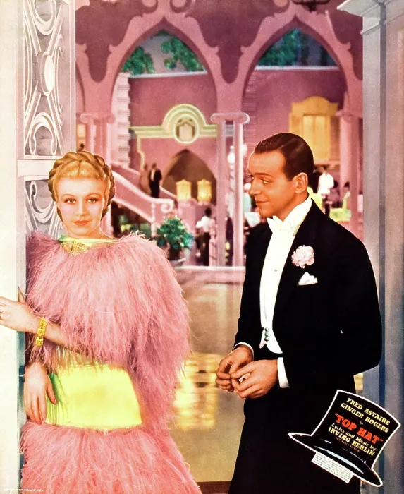 Framed Print : TOP HAT, from left: Ginger Rogers, Fred Astaire on jumbo lobbycard, 1935