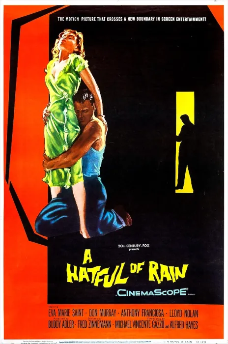 Framed Print : A HATFUL OF RAIN, US poster art, 1957. TM and Copyright 20th Century-Fox Film Corp. All Rights Reserved / courtesy Everett Collection