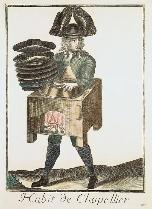 Framed Print : Hatter (18th c.). FRANCE. Paris. Muse Carnavalet (Carnavalet Museum). AISA / Everett Collection (52844)**US SALES ONLY**