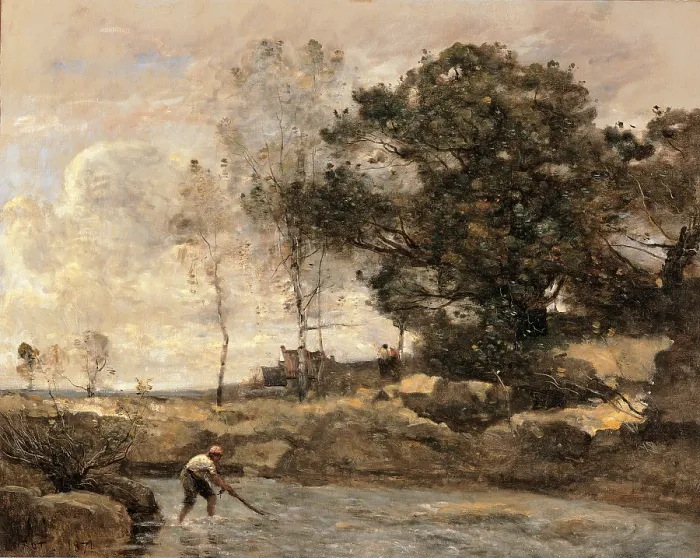 Framed Print : Hauling in the Nets, by Jean-Baptiste-Camille Corot, 1871 about, 19th Century, oil on canvas, cm 66 x 22 - France, Ile de France, Paris, Muse dOrsay. All Framed Print : Hauling in the Nets, by Jean-Baptiste-Camille Corot, 1871 about, 19th Century, oil on canvas, cm 66 x 22 - France, Ile de France, Paris, Muse dOrsay. All